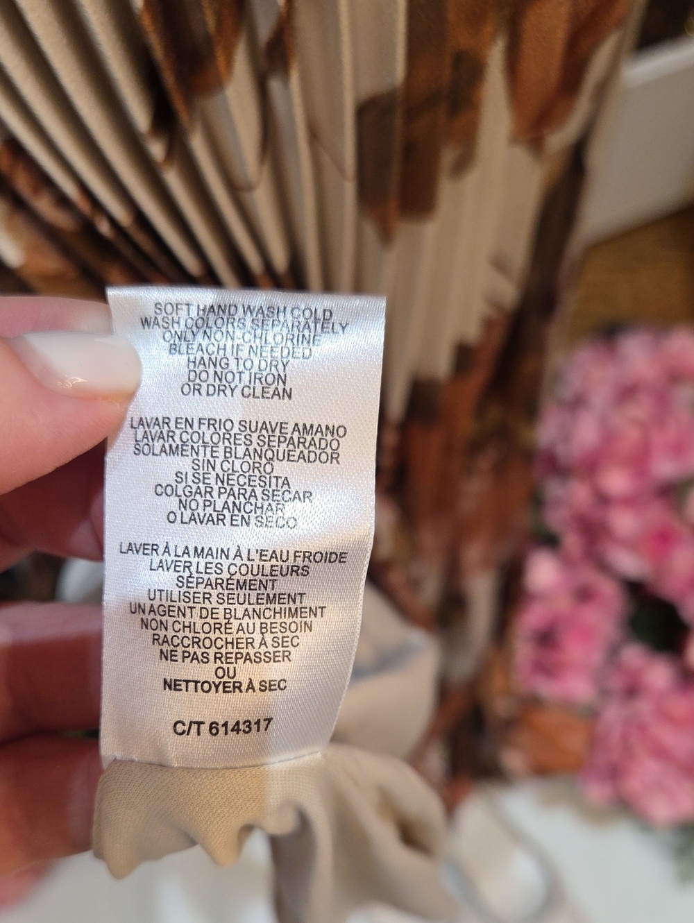 Nwt 14, 12, 10, 8 Taylor Strapless Pleated Floral Maxi Dress in Cream and Brown - Picture 12 of 16